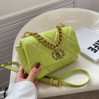 Fashion Embroidery Thread New Chain Messenger Portable Small Square Bag main image 3