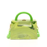 Fashion Acrylic Chain Messenger Box Shoulder Solid Color Bag main image 3