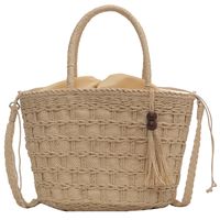 Summer Fashion New Messenger Straw Portable Basket Bucket Bag main image 5