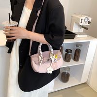 Women's Artificial Leather Solid Color Fashion Soft Surface Square Buckle Crossbody Bag main image 3