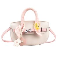 Women's Artificial Leather Solid Color Fashion Soft Surface Square Buckle Crossbody Bag sku image 3