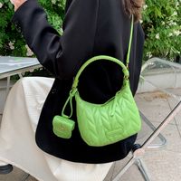 New Style Two-in-one Solid Color Small Bag Pendant Shoulder Handbag main image 1