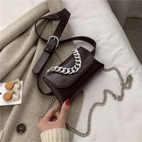 New Retro Style Crocodile Pattern Chain Messenger Small Square Bag sku image 4