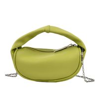 Artificial Leather Solid Color Fashion Soft Surface Square Zipper Crossbody Bag sku image 8