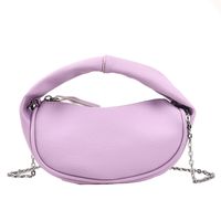 Artificial Leather Solid Color Fashion Soft Surface Square Zipper Crossbody Bag sku image 7