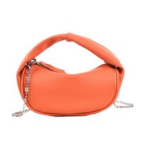 Women's Medium Pu Leather Solid Color Vintage Style Classic Style Dumpling Shape Zipper Shoulder Bag sku image 2