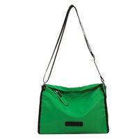 Nylon Color Block Fashion Soft Surface Square Zipper Crossbody Bag sku image 1