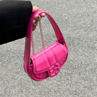 Summer 2022 New Style Solid Color Messenger Saddle Bag main image 4