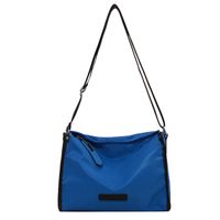 Nylon Color Block Fashion Soft Surface Square Zipper Crossbody Bag sku image 3