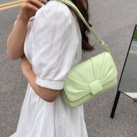 2022 Summer New Style Solid Color Shoulder Underarm Small Square Bag main image 2