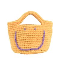Women's Straw Solid Color Streetwear Weave Square Open Straw Bag main image 4
