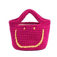Women's Straw Solid Color Streetwear Weave Square Open Straw Bag sku image 4