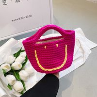 Women's Straw Solid Color Streetwear Weave Square Open Straw Bag main image 2