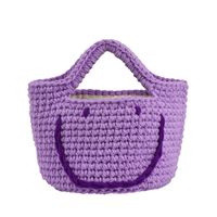 Women's Straw Solid Color Streetwear Weave Square Open Straw Bag sku image 2