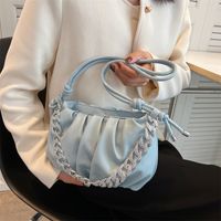 Women's 2022 New Fashion Single Shoulder Chain Pleated Cloud Shape Messenger Bag main image 4