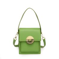 Small Artificial Leather Solid Color Fashion Soft Surface Square Buckle Crossbody Bag sku image 1