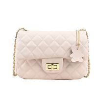 Summer 2022 New Style Solid Color Rhombus Pattern Chain Shoulder Small Square Bag sku image 2