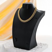 Fashion Elegant Gold Plated Multi-layer Crossed Thick Chain Necklace Women main image 3