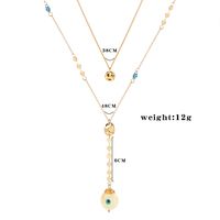 Fashion Classic Devil's Eye Pendant Multi-layered Geometric Alloy Necklace main image 3