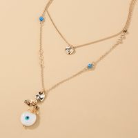 Fashion Classic Devil's Eye Pendant Multi-layered Geometric Alloy Necklace main image 4