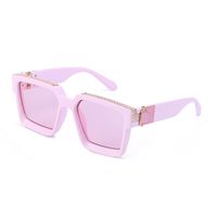 Fashion Diamond Big Square Frame Sunglasses Wholesale Nihaojewelry sku image 5