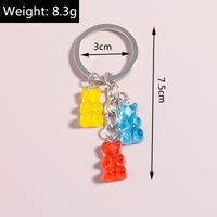 Fashion Transparent Candy Color Bear Acrylic Pendant Keychain sku image 1