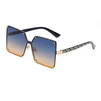 Fashion Geometric Rimless Large Lens Sunglasses sku image 13