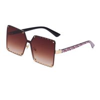 Fashion Geometric Rimless Large Lens Sunglasses sku image 14