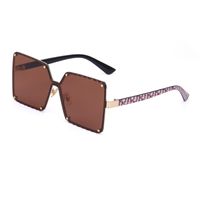 Fashion Geometric Rimless Large Lens Sunglasses sku image 9