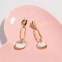 Ethnic Style Shell Alloy Plating Drop Earrings main image 4