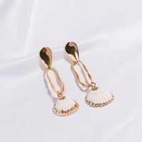 Ethnic Style Shell Alloy Plating Drop Earrings main image 6
