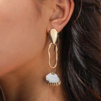 Ethnic Style Shell Alloy Plating Drop Earrings main image 1