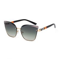 Fashion Cat Eyes Half Frame Sunglasses sku image 1