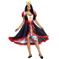 Wholesale Halloween Cosplay Red Poker Card Printing Queen Dress Nihaojewelry sku image 5