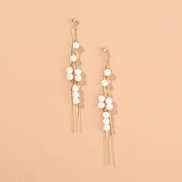 Retro Geometric Alloy Plating Artificial Pearls Earrings 1 Piece main image 2