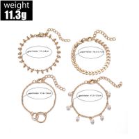 Retro Fashion Star Moon Alloy Plating Inlaid Pearls Artificial Pearls Bracelets main image 4