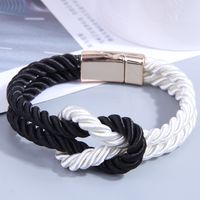 Simple Fashion Solid Color Knotted Strings Magnet Nylon  Bracelet main image 7