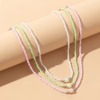 Women's Fashion Sweet Geometric Ball Glass Necklace 1 Set main image 4