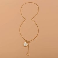 Style Simple Cœur Alliage Placage Coquille Collier main image 2