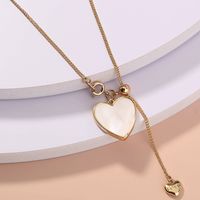 Style Simple Cœur Alliage Placage Coquille Collier main image 3