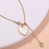 Style Simple Cœur Alliage Placage Coquille Collier main image 5