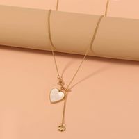 Einfacher Stil Herz Legierung Überzug Hülse Halskette main image 6