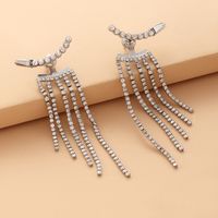 Elegant Fashion Tassel Iron Artificial Rhinestones Earrings main image 3