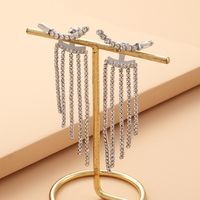 Elegant Fashion Tassel Iron Artificial Rhinestones Earrings main image 2
