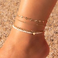 Women's Fashion Beach Star Heart Flowers Alloy Anklet Beads As Picture main image 9