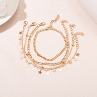 Women's Fashion Beach Star Heart Flowers Alloy Anklet Beads As Picture sku image 1