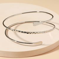 New Fashion Creative Winding Armband Spiral Geometric Metal Bracelet sku image 1