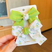 Girl's Cute Sweet Bow Knot Polyester Hair Accessories Hair Clip 2 Pieces main image 3