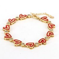 Fashion Heart Shape Copper Plating Zircon Bracelets main image 5