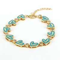 Fashion Heart Shape Copper Plating Zircon Bracelets sku image 5